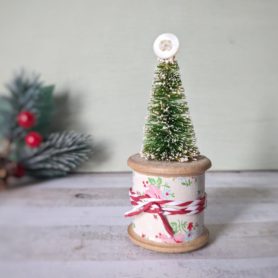 Vintage Bobbin Christmas Tree Decoration