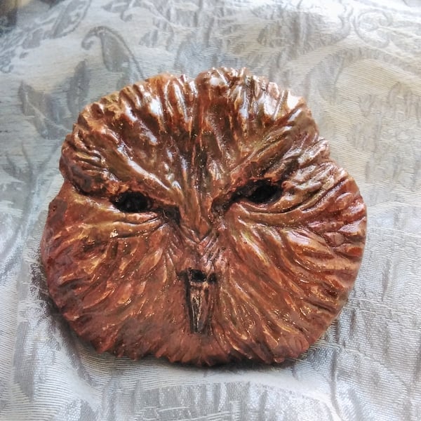 Tawny Owl Carving Wall Art