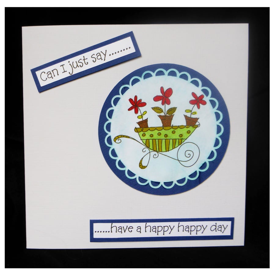 Old Fashioned Wheelbarrow of Flowers (HB340)