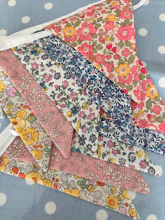 Liberty Fabric Bunting, Banner, 