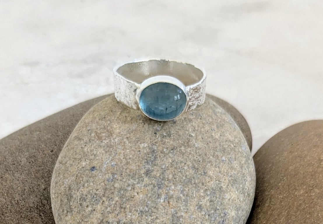 Sterling Silver and Green Fluorite Ring
