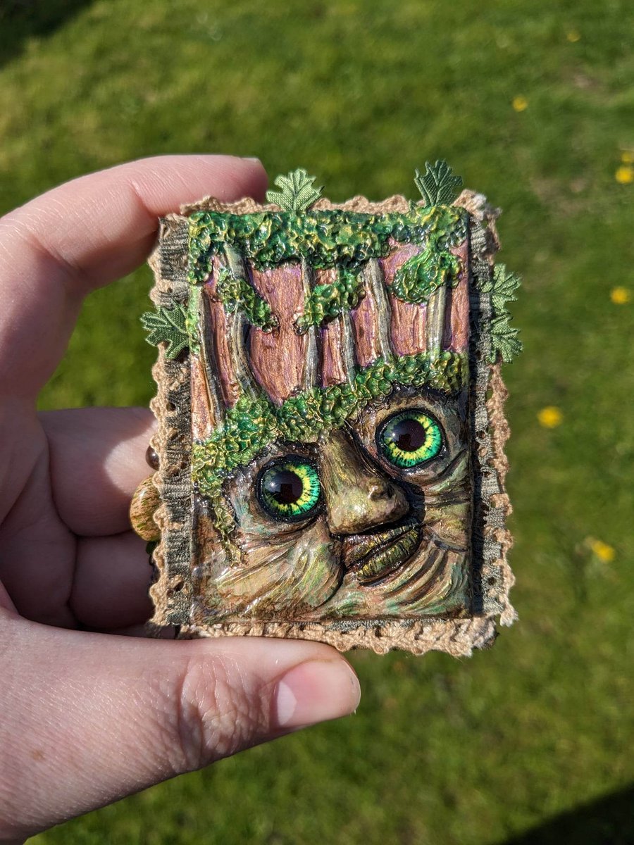 OOAK Handmade Mini Journal With Sculpted Cover 