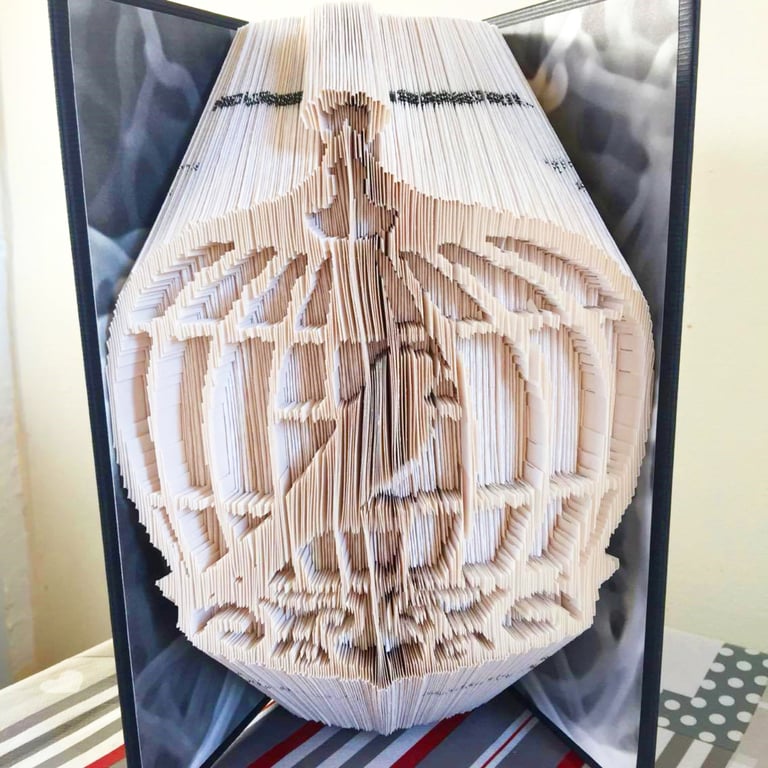 Bird in a Birdcage CUT & FOLD Book Folding Pattern - EMAILED PDF PATTERN
