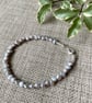Freshwater Pearl Bracelet, Silver Grey - Image 5