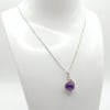 Wrapped Amethyst Pendant Necklace