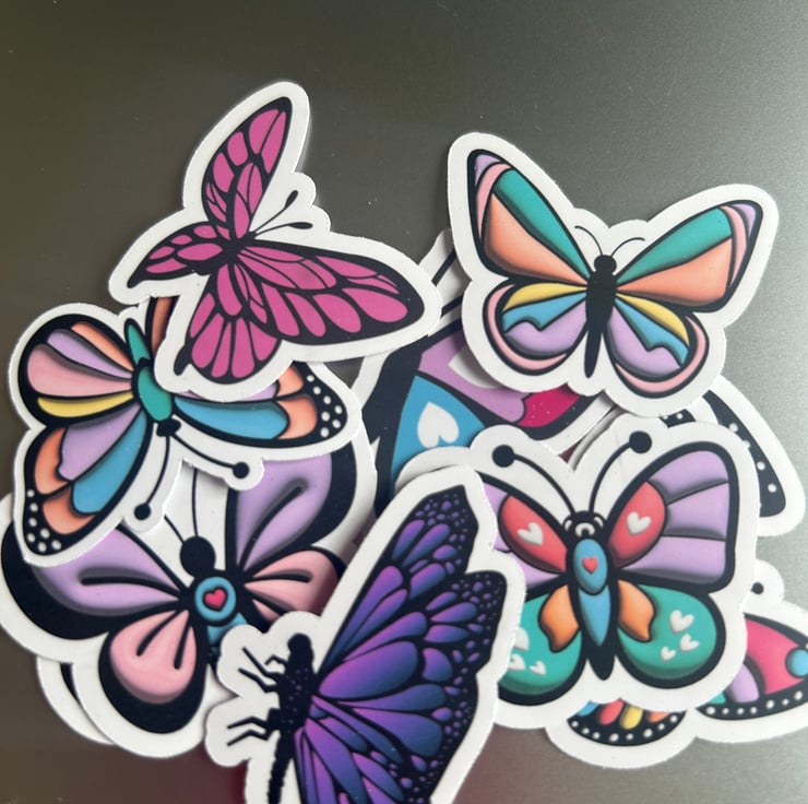 Butterfly Stickers - Folksy