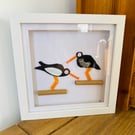 Framed Beach Plastic Oyster Catchers