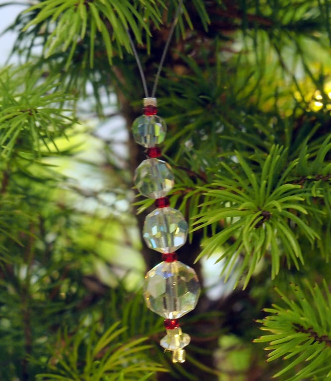 Crystal Upcycled Tree Ornament