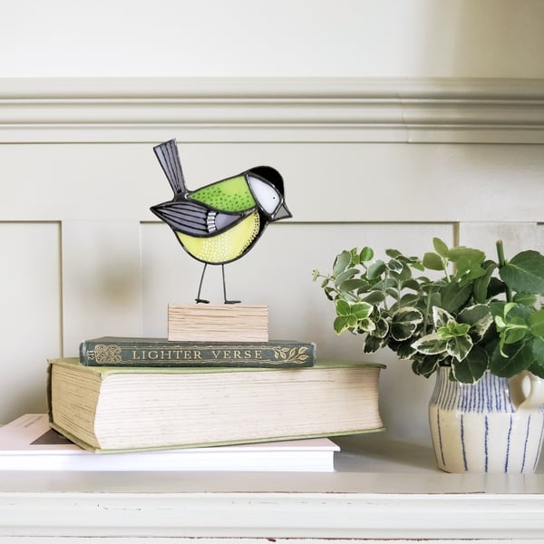 Great Tit Glass Sculpture 