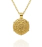 Gold vermeil Chakra Mandala charm pendant and chain.