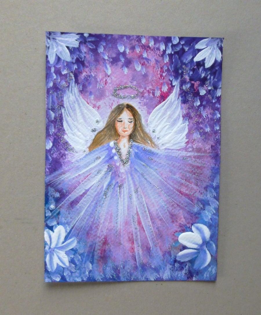 original art hand painted Spiritual angel painting ( ref FA 511 G4 )