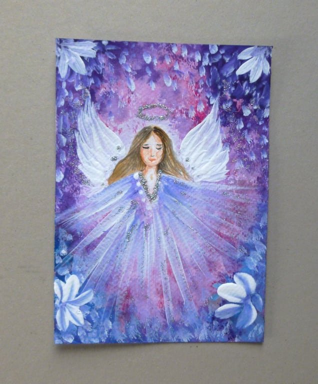 original art hand painted Spiritual angel painting ( ref FA 511 G4 )