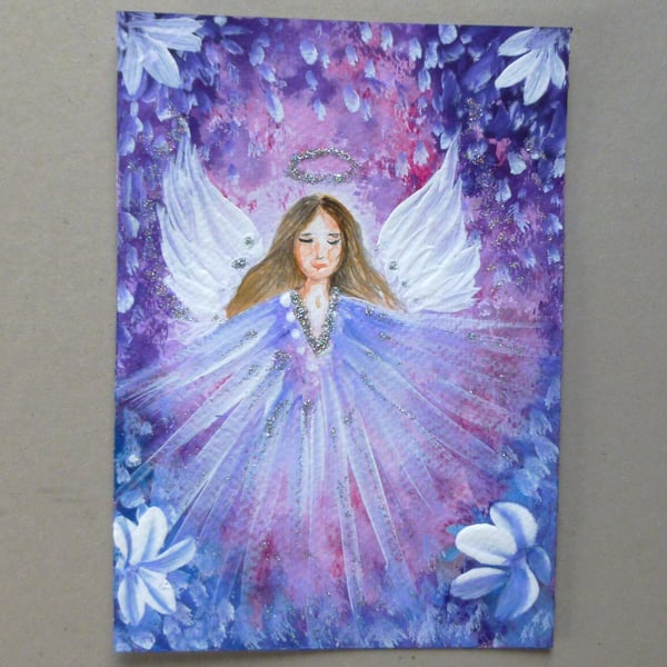 original art hand painted Spiritual angel painting ( ref FA 511 G4 )