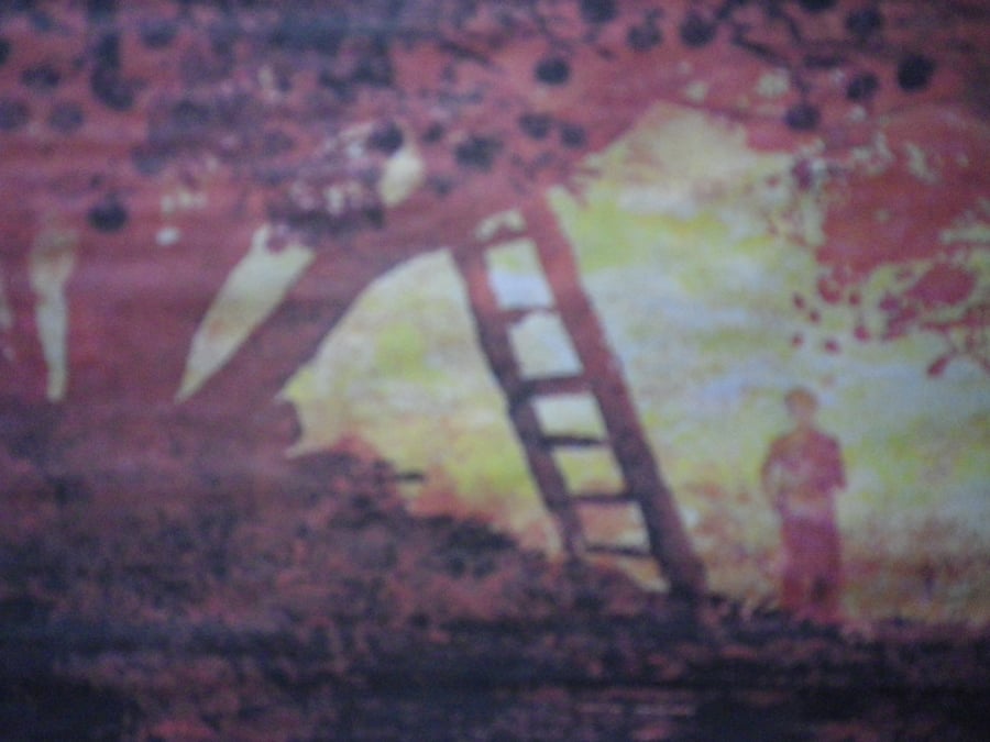  The Fruit Picker ,A4  unframed, mounted ,free hook & easel, free shipping 2033