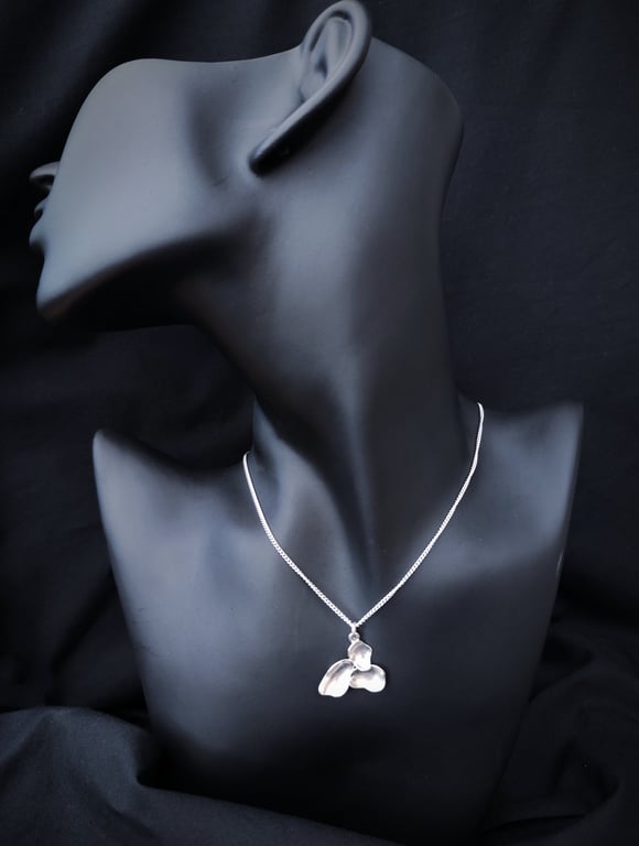 Organic silver necklace