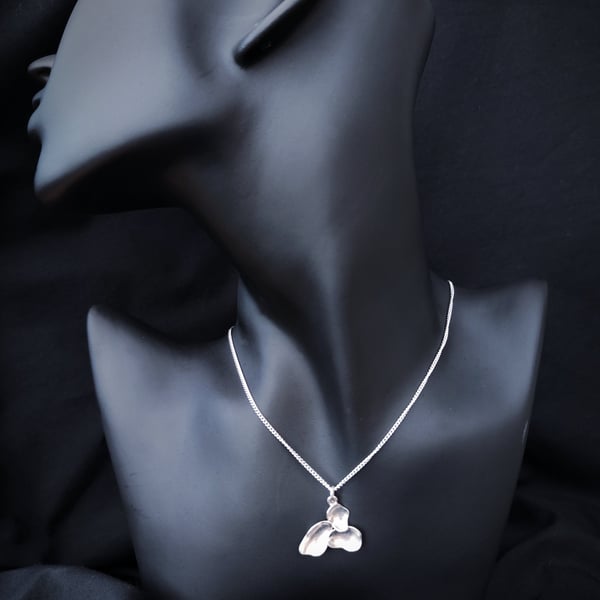 Organic silver necklace