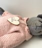 Teddy, handmade UK designed adult collectors bear. One of a kind keepsake gift - Image 7