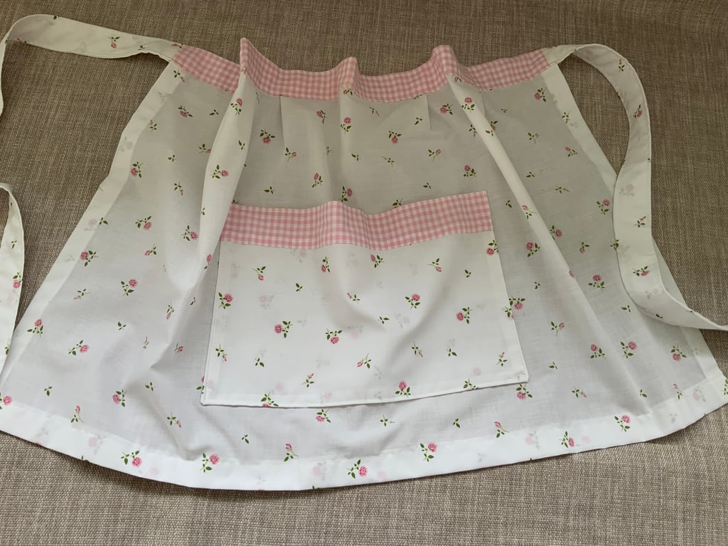 Perfectly Imperfect, Half Apron, Vintage Half Apron, Cafe Apron, Pinny