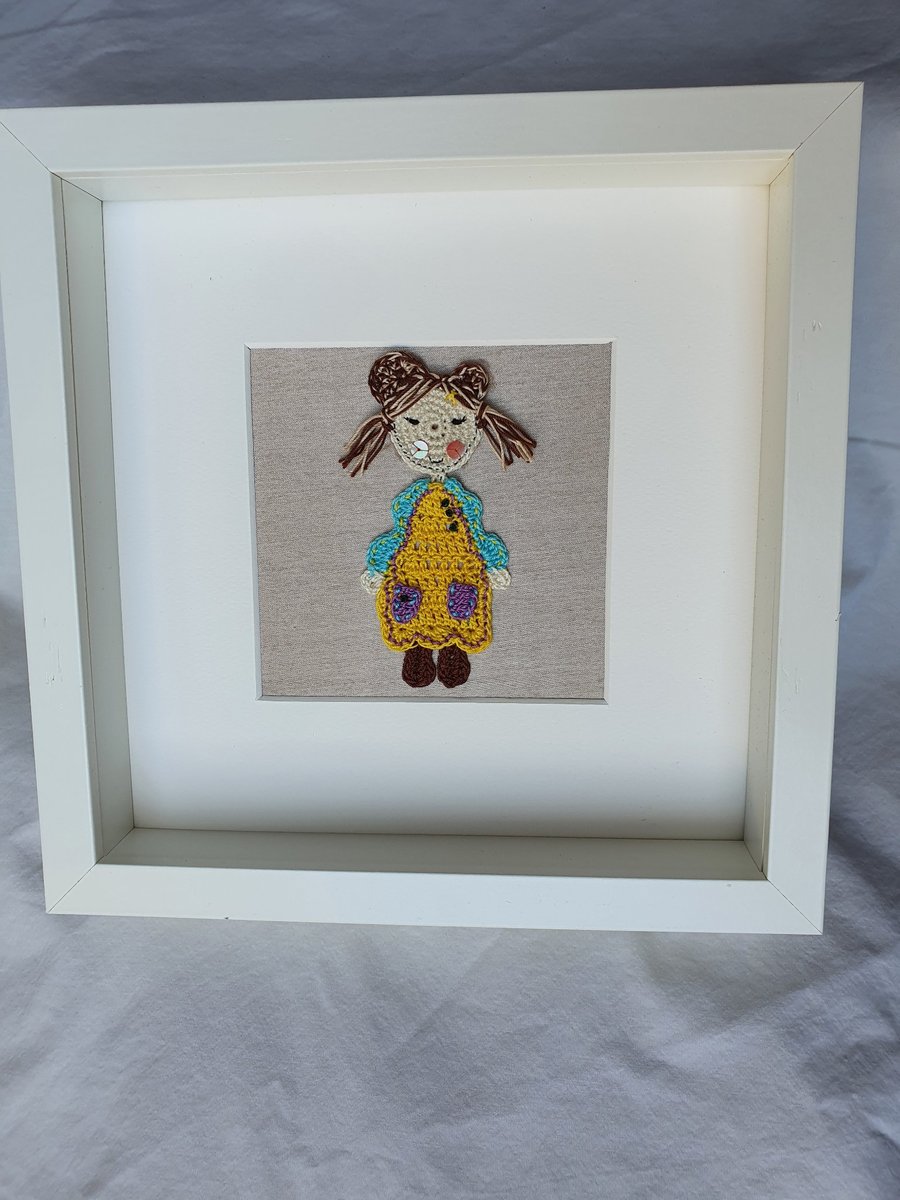 Crocheted picture "Isabelle"
