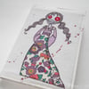 embroidered zombie notebook