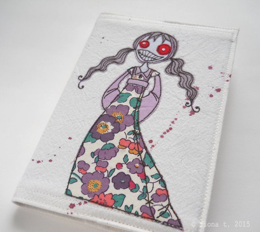 embroidered zombie notebook