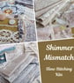 Shimmer Mismatch - Slow Stitching kits - Gold and silver textiles and trims