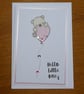 New Baby Card - Teddy With Pink Balloon - Image 3