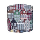 Handmade Dutch Amsterdam Canal Houses Linen Cotton Lampshade