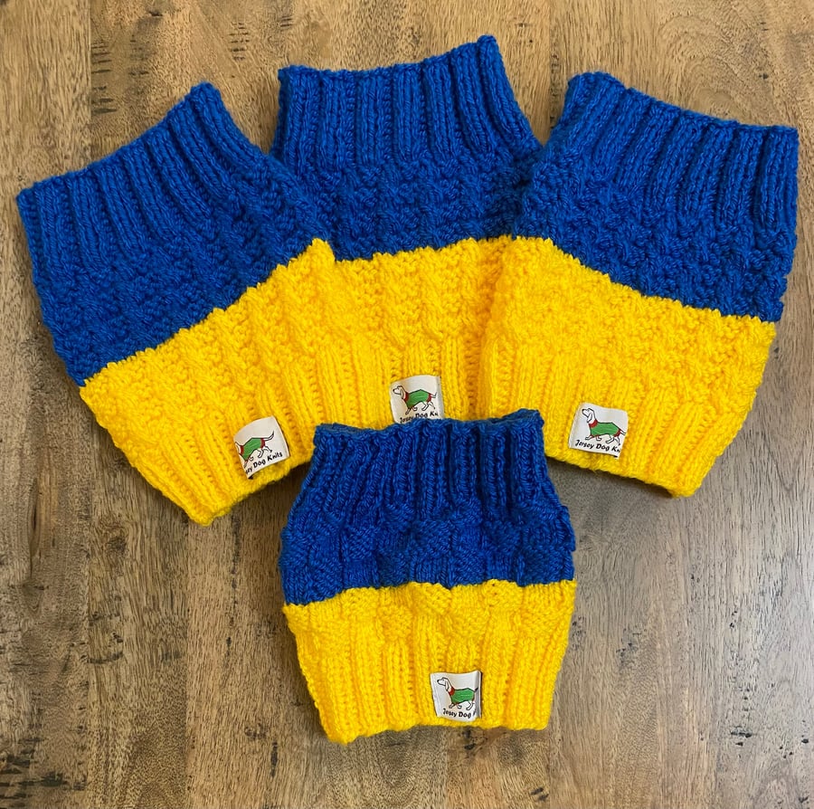 Dog Neck Warmer. All profits donated to the Dereham Ukraine Aid Centre.