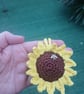 Crochet sunflower keyring  bag charm  - Image 3