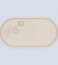 White Oval Catchall Tray With Flower Imprints 