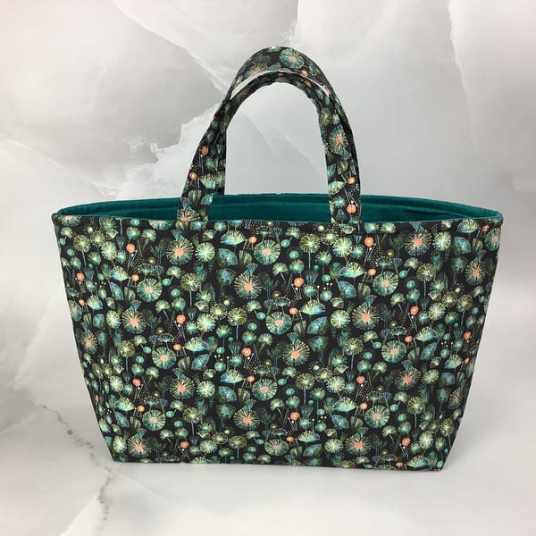Floral tote bag, Daisy shopper, handmade in Sussex