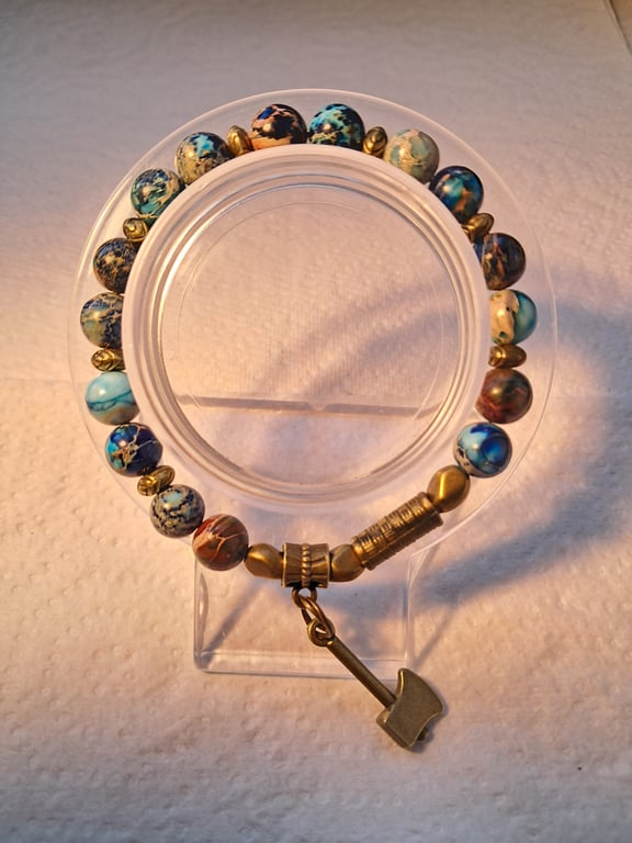 Natural Jasper Stretch Bracelet 