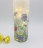 Decoupage bottle light with summer flowers - Image 8