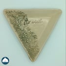 Ceramic votive holder with lace detail