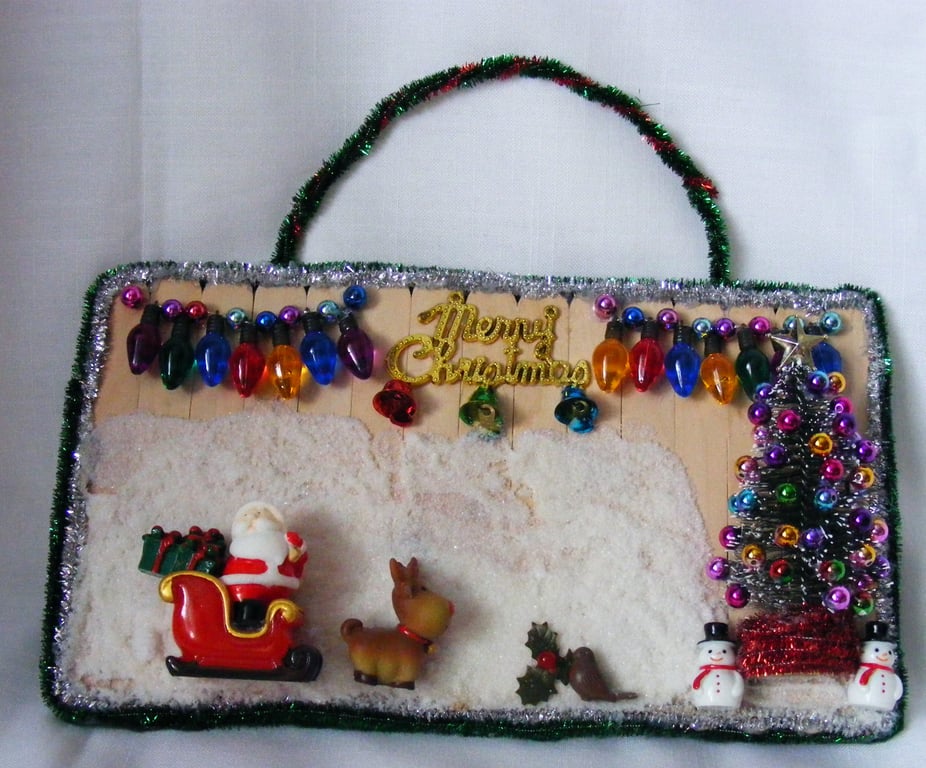 Handmade Christmas wall decoration.