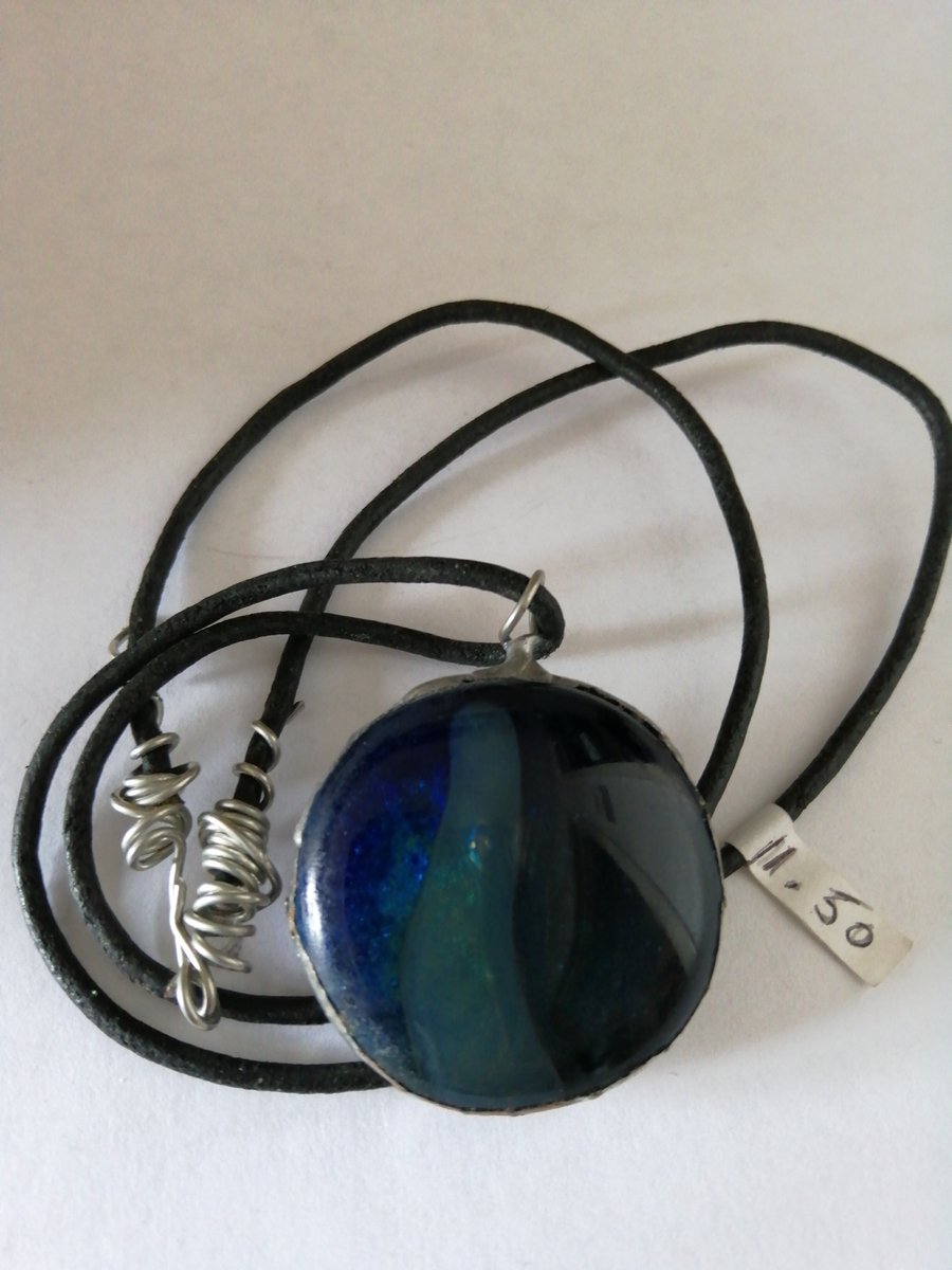 Earth and Water Glass Pendant