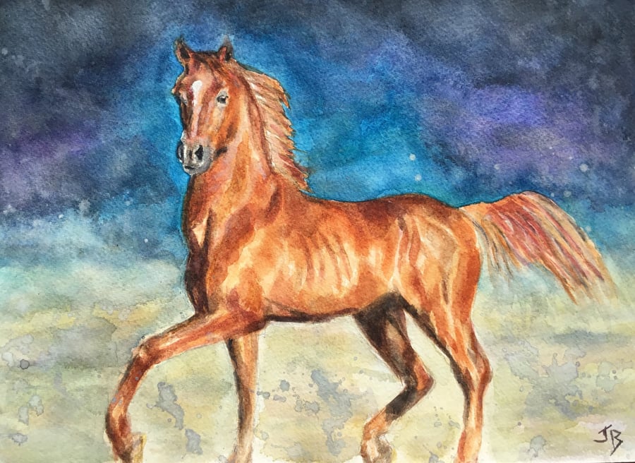 Giclee print of watercolour painting ‘Arabian Night’