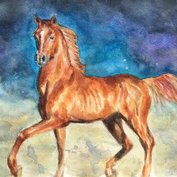 Giclee print of watercolour painting ‘Arabian Night’