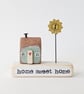Little Wooden Painted House and Base in a Bag