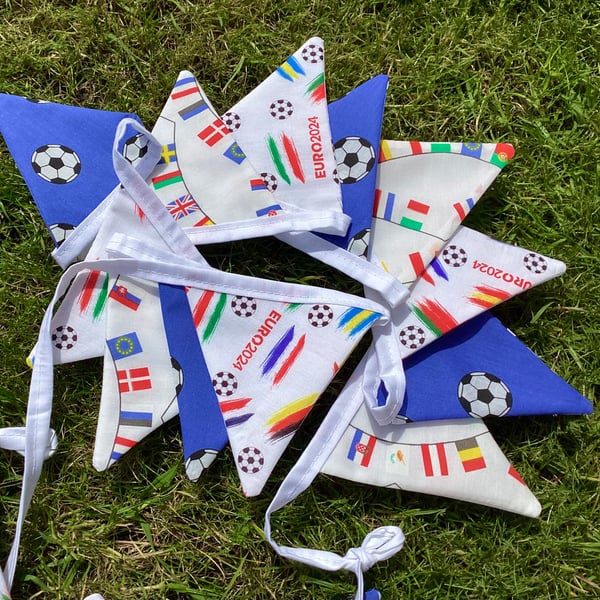 Euro2024 bunting, European Bunting 12 small flags 