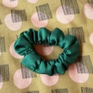 Green satin scrunchie 