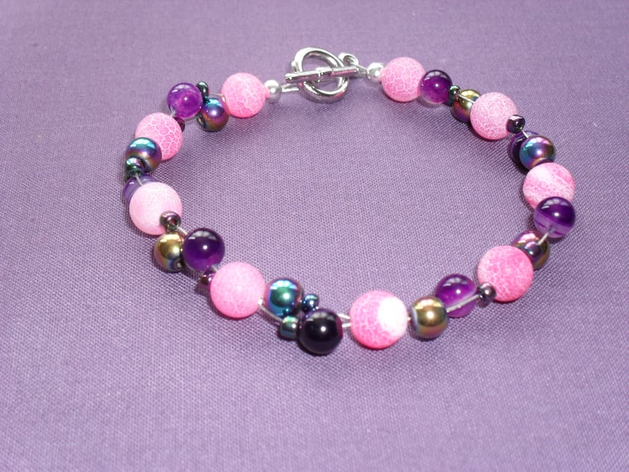 Sale Pink and Purple Bracelet