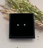 Twinkle Stud Earrings- Handmade, Sterling Silver, CZ & Butterfly Backs - Image 6