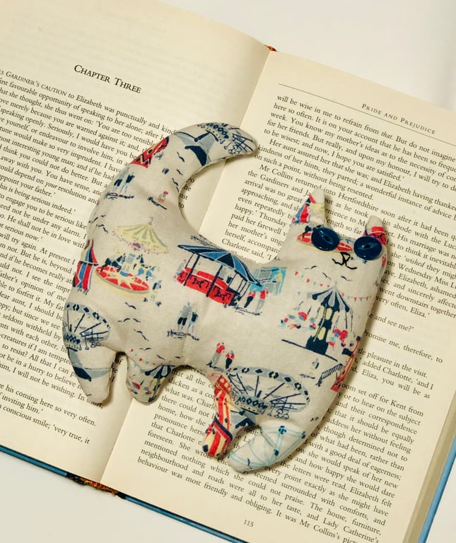 Cat Book Buddy Book Mark Emotional Support Lavender Filled Page Saver