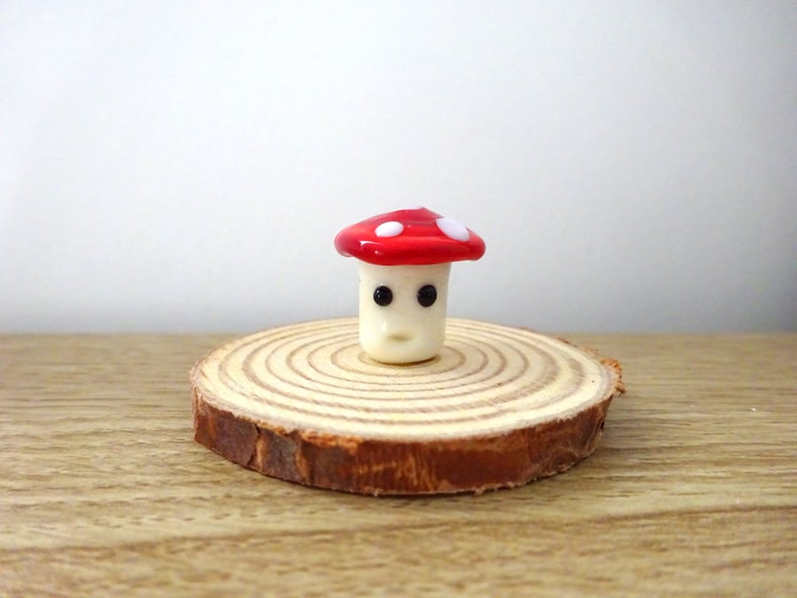 small glass toadstool