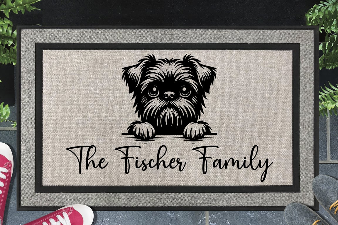 Brussels Griffon Door Mat - Personalised All Weather Doormat - 45x70cm 