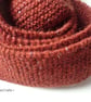Flecked wool red tie - Rustic wedding theme - Father's Day gift  - Image 4