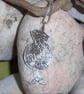 Dragon pendant etched in sterling silver - Image 2