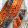 Hand dyed knitting yarn 4 ply BFL 100g Harvest